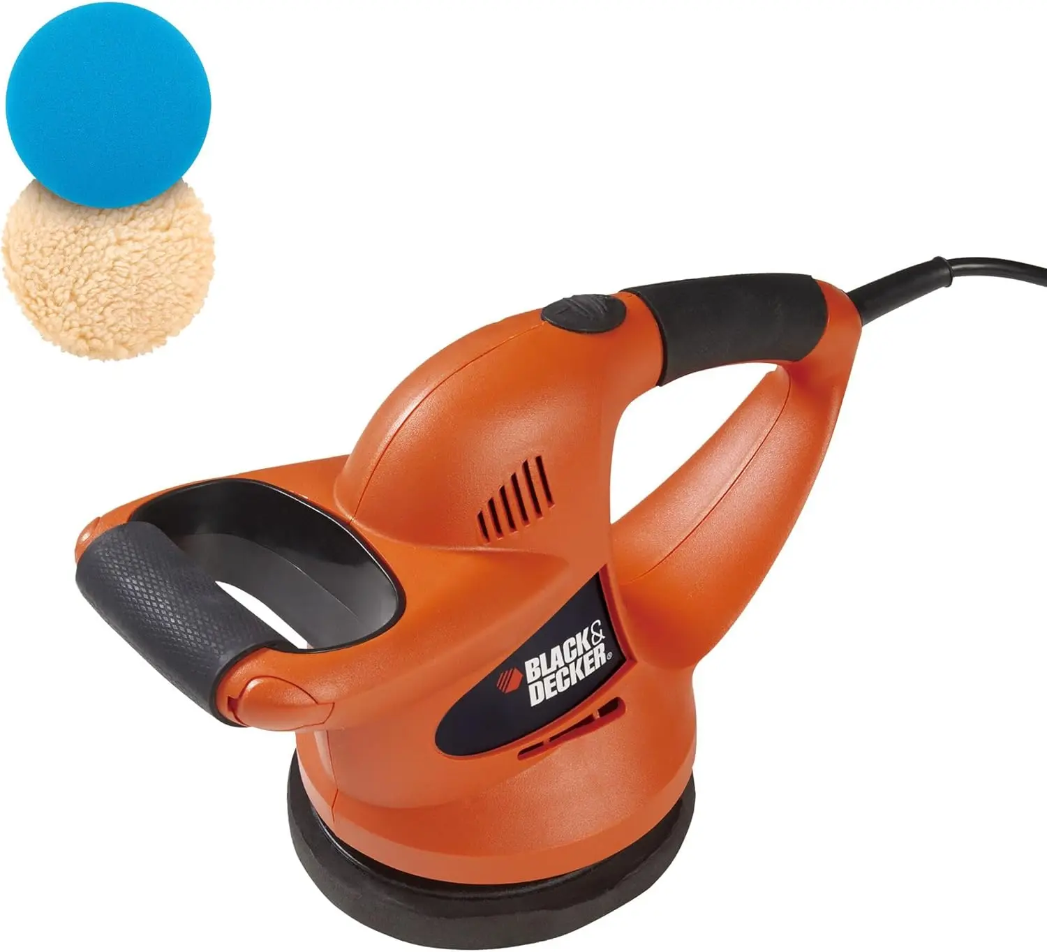 

6" Orbital Car Polisher with Wool and Foam Bonnets for Smooth Finish