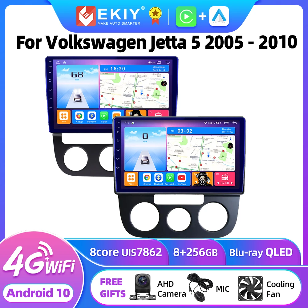 

Автомагнитола EKIY T7 QLED DSP Android для Volkswagen Jetta 5 2005 - 2010 стерео автомобильный мультимедийный видеоплеер 2din Carplay GPS DVD