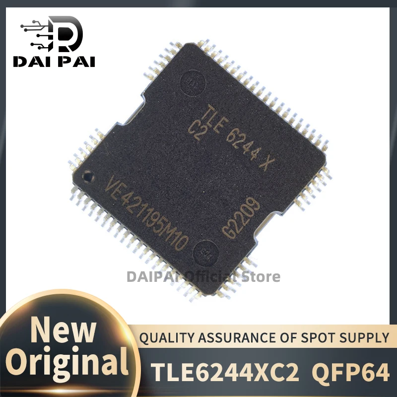 (5Pcs/Lot) 100% New original TLE6244XC2 TLE6244X TLE6244 HQFP64 Automotive Computer Driver Chipset