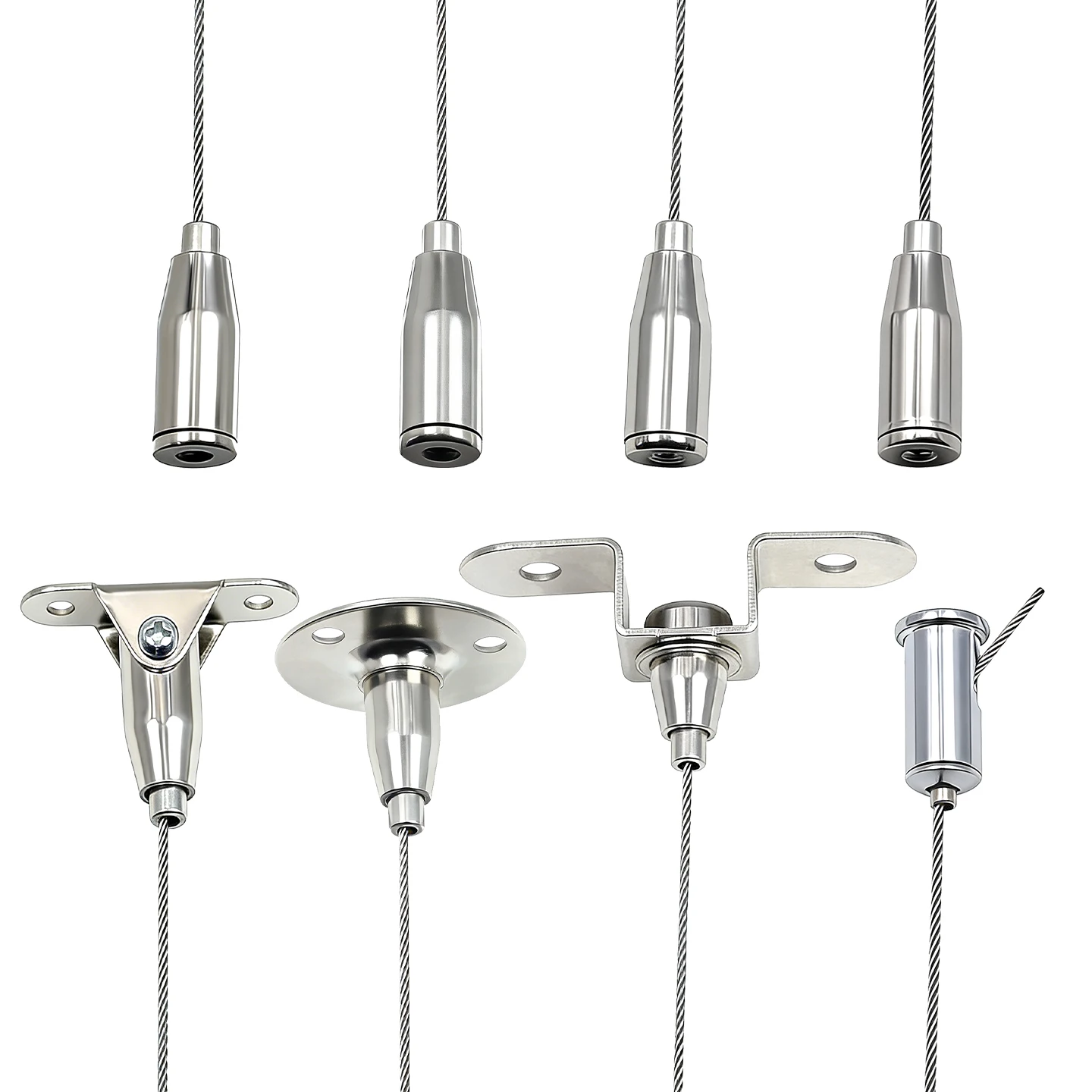Picture 7: 4PCS Adjustable Suspension Cable Kit, Lighting Suspension Steel Cable for 1.5mm Steel Wire Rope for Lighting Fixtures/Furniture