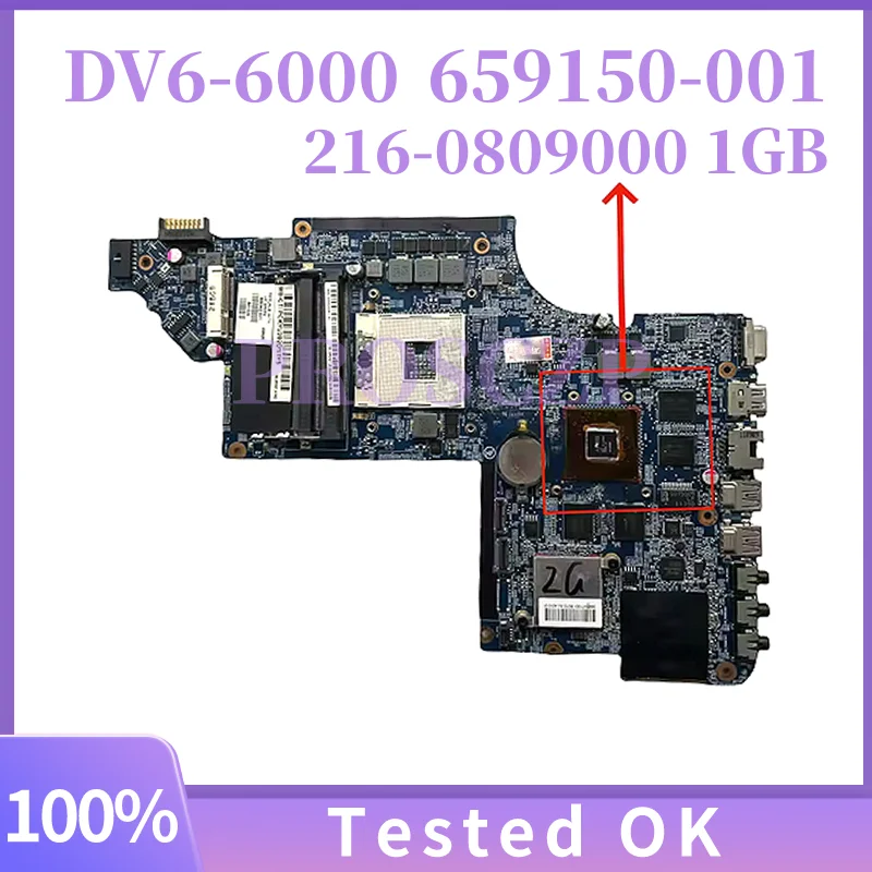 

665348-001/659150-001/665345-001 11A39-2 For HP DV6-6000 Laptop With 216-0809000 1GB GPU Full Test Work
