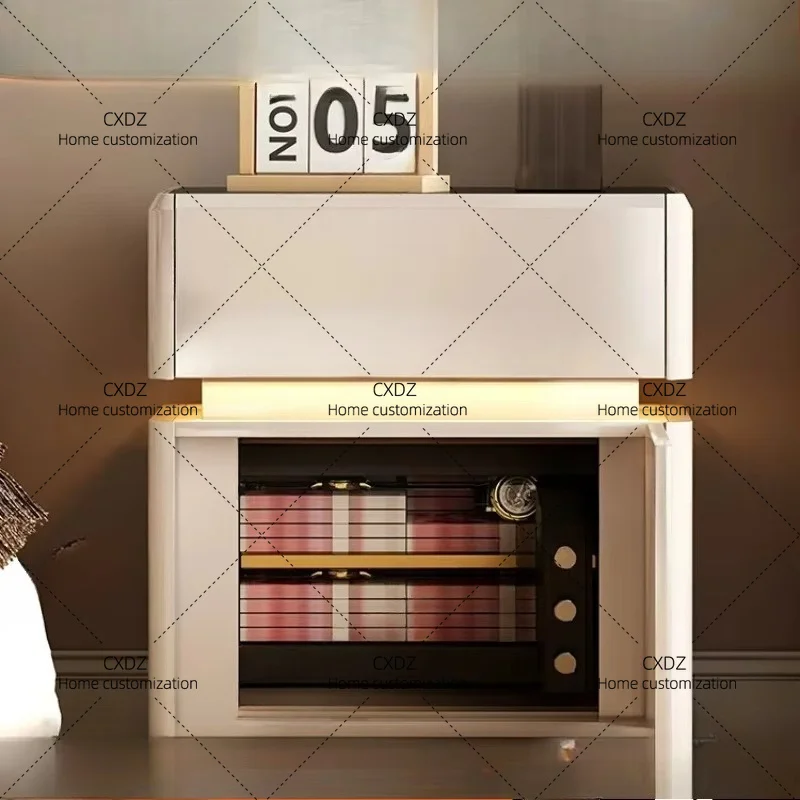 XXSmart bedside table, safe, integrated new home bedroom, light luxury, high-end sense, multi-function