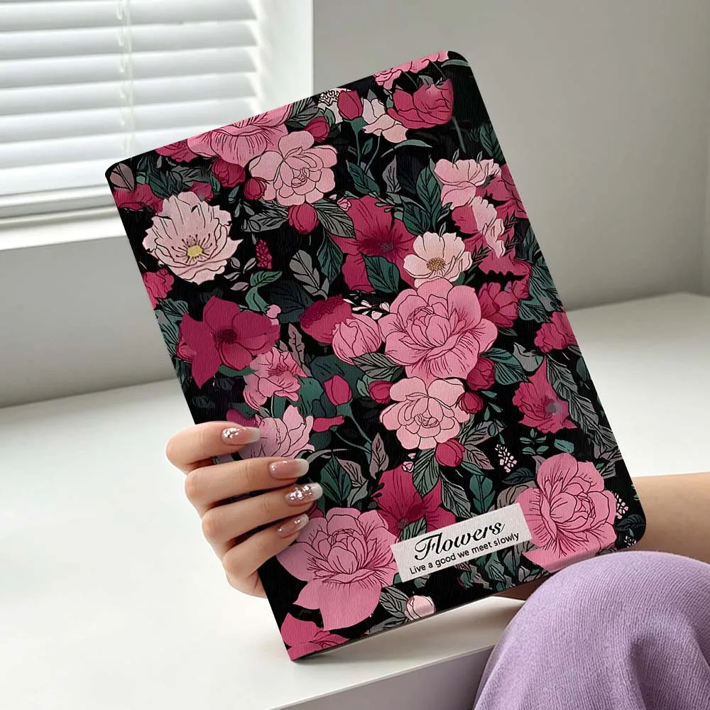 Creative Floral Art For Samsung Galaxy Tab S11 S10 S9 S8 S7 S6 A11 A10.1 A9 A8 A7 Ultra FE Plus Soft Tablet Case Gift