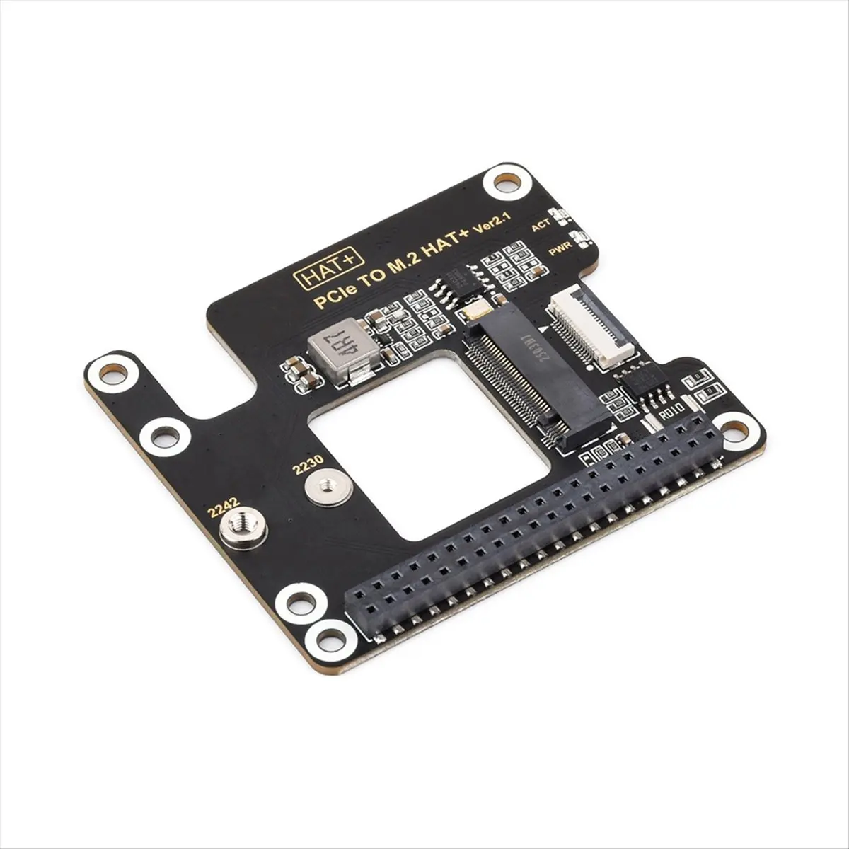 Hot Sale PCIe to M.2 Adapter for 5, Supports NVMe Protocol M.2 Solid State Drive, HAT + Standard
