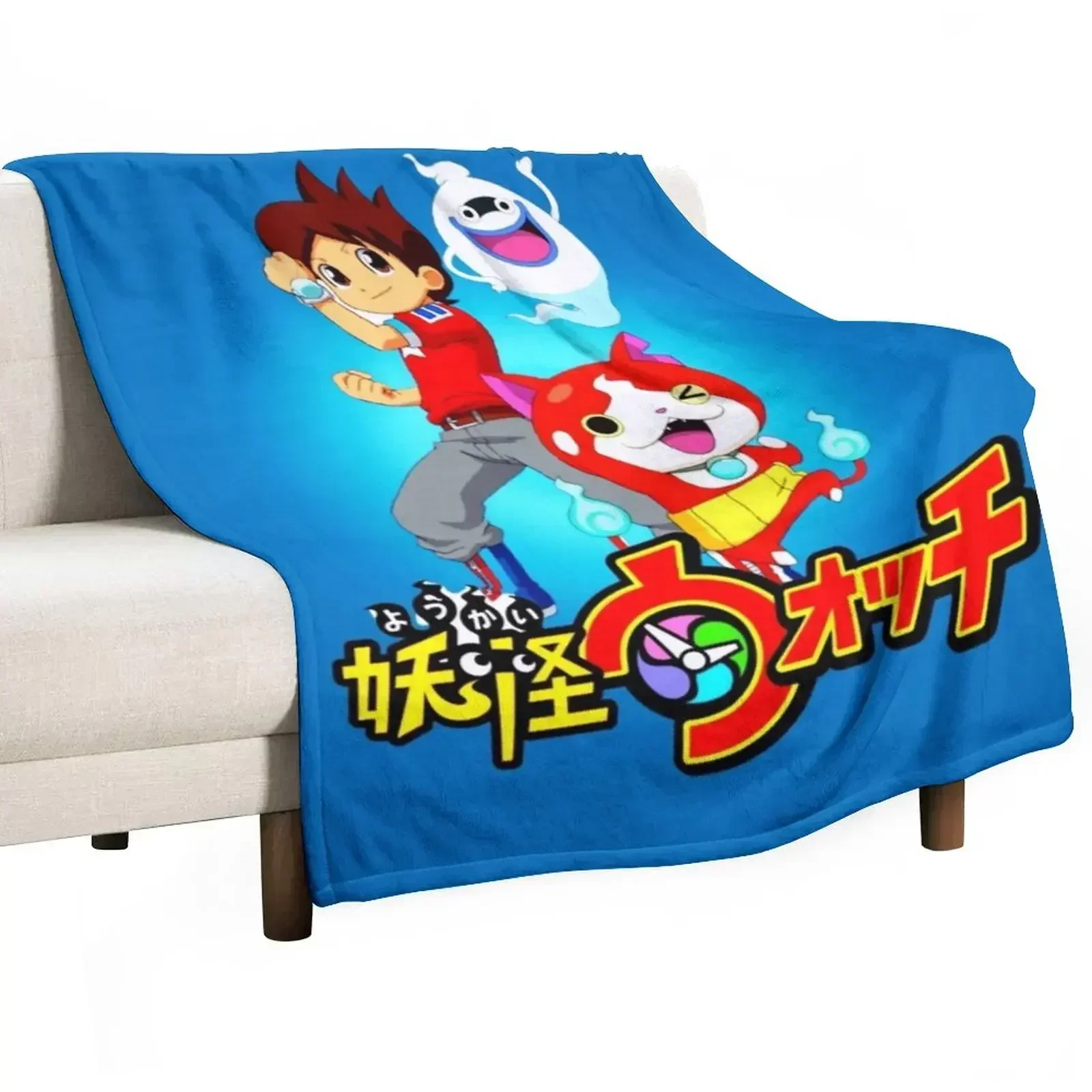 Copy of Yokai watch Throw Blanket Thermals For Travel Blankets For Bed Luxury Throw warm for winter Travel Shaggy Blankets