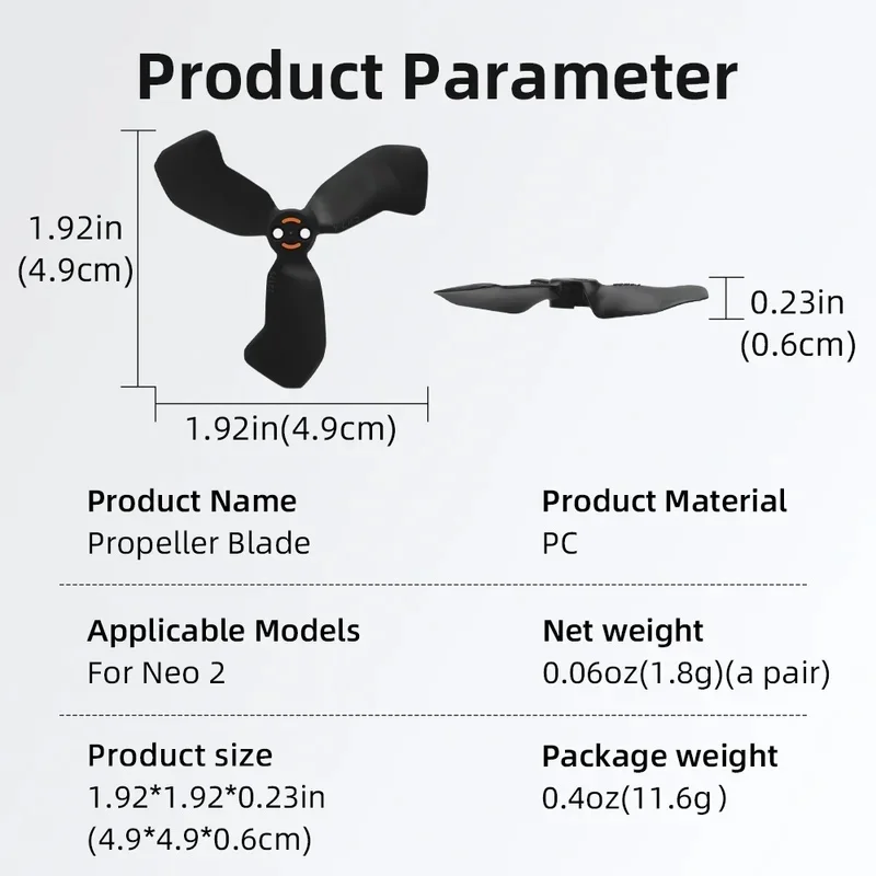 High Precision Spare Propellers For DJI NEO 2 2 Pairs Multicolor Blades Durable Drone Accessory With Screwdriver