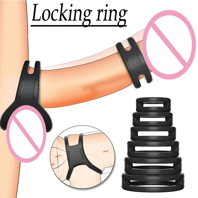 

Reusable Silicone Stretchy Penis Ring Sex Toys Delay Ejaculation Cock Ring Man Sex Erectile Time Lasting Penis Enlargement Adult