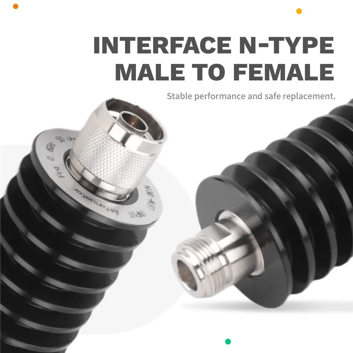 Goodprice 100W 10dB 6GHz N-Type Attenuator N-Type Male to Female Impedance 50Ω Low Standing Wave Coefficient VSWR Under 1.25