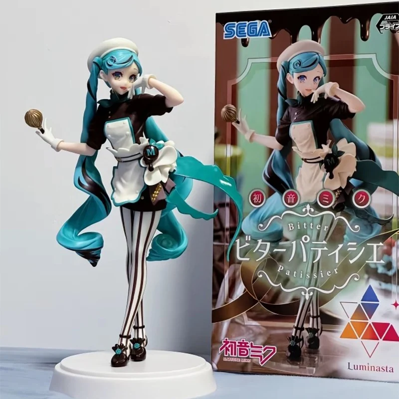 

SEGA Luminasta Super Premium Hatsune Miku Dark Chocolate Pastry Chef 21Cm Pvc Anime Figurine Collection Model Toy