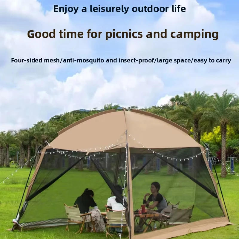 Hot Sells Single Layer Outdoor Camping Tent Square Oxford Canopy Gazebos For Summer Pop-up Camping