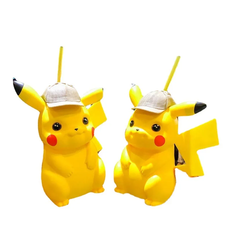 Pokémon Pikachu Palha Copa, Figura Anime, Detetive, Kawaii, Presente Bonito das Crianças