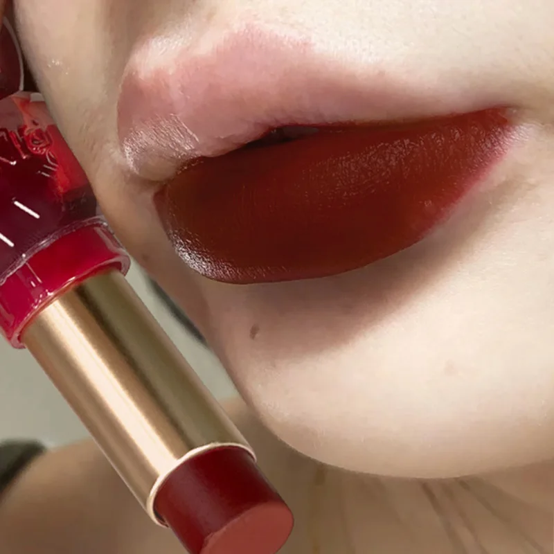 Bingtanghulu Fluwelen Lippenstift Lage Verzadiging Roze Mist Roos Mist Matte Lip Geglazuurd Gemakkelijk Te Kleuren Lippenstift 2024 Nieuwe Cosmetica