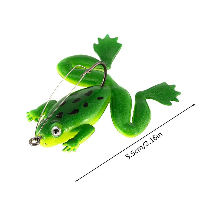 1Pcs Wobbler Soft Lures 5.5cm 5g Eyes Artificial Silicone Frog Bait with Hook For Catfish Perch Bass Pike Fishing Tackle - view 6