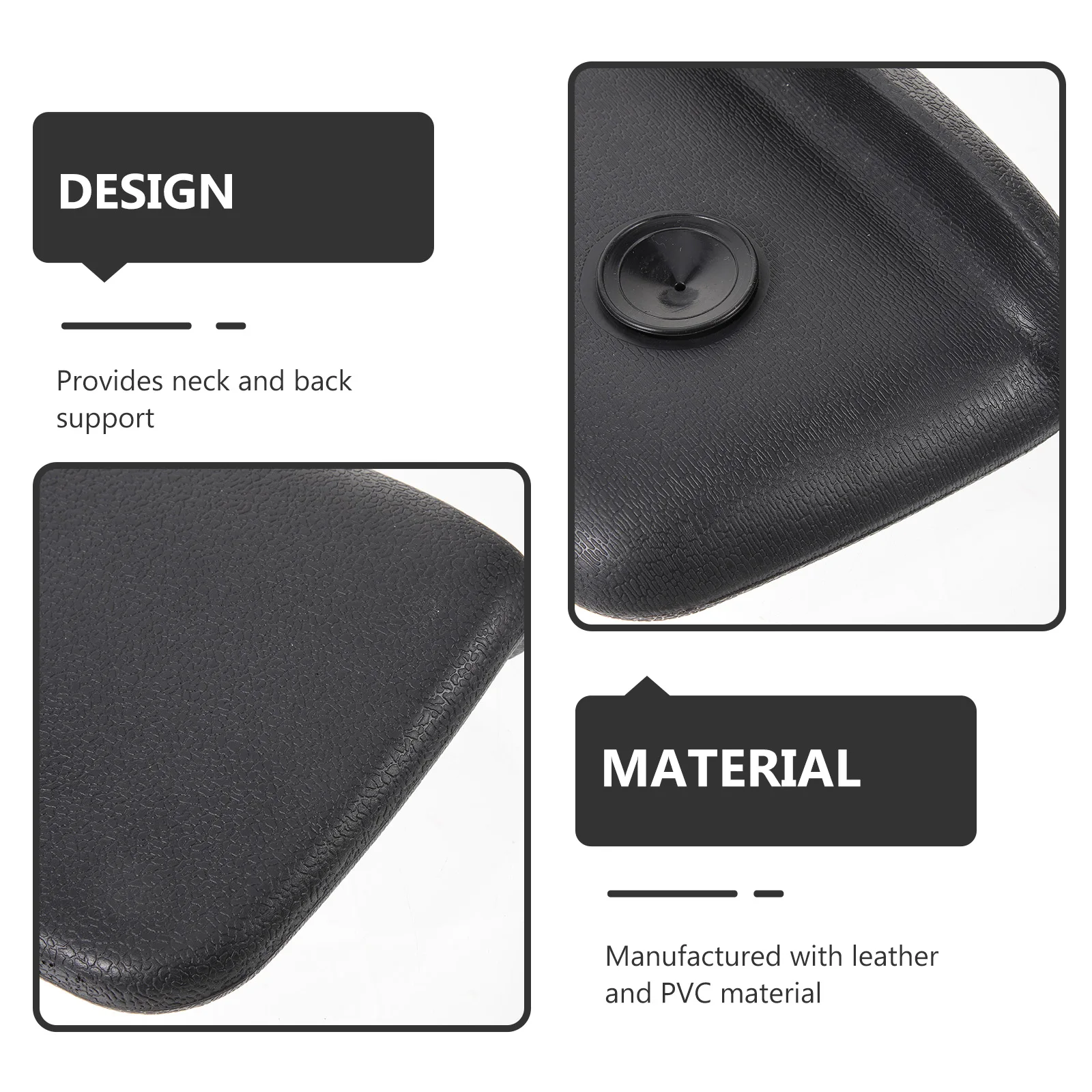 

Bathtub Pillow for Soaking Tub Bath Spa Head Rest Fatigue Relief Waterproof Headrest Pillow Black B Style Soft PVC Easy Clean