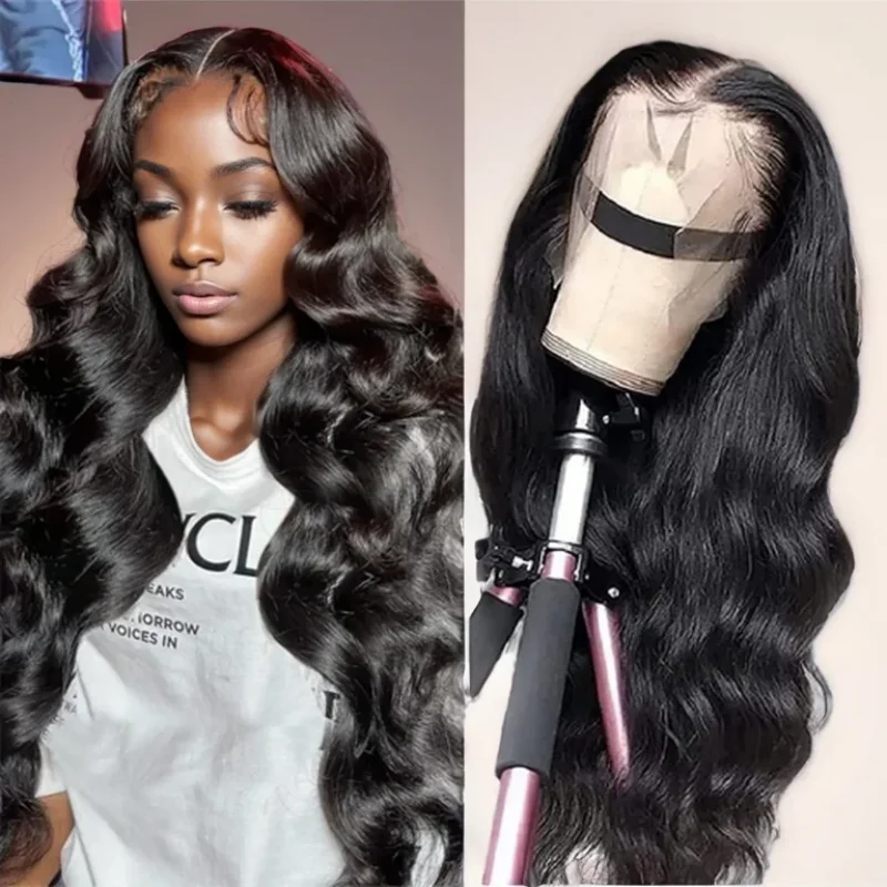 30 inch 13x4 Body Wave Lace Front Wig 100% Human Hair Wigs 180% Density Water Wave 13x6 Hd Lace Frontal Wig Human Hair Curly Wig