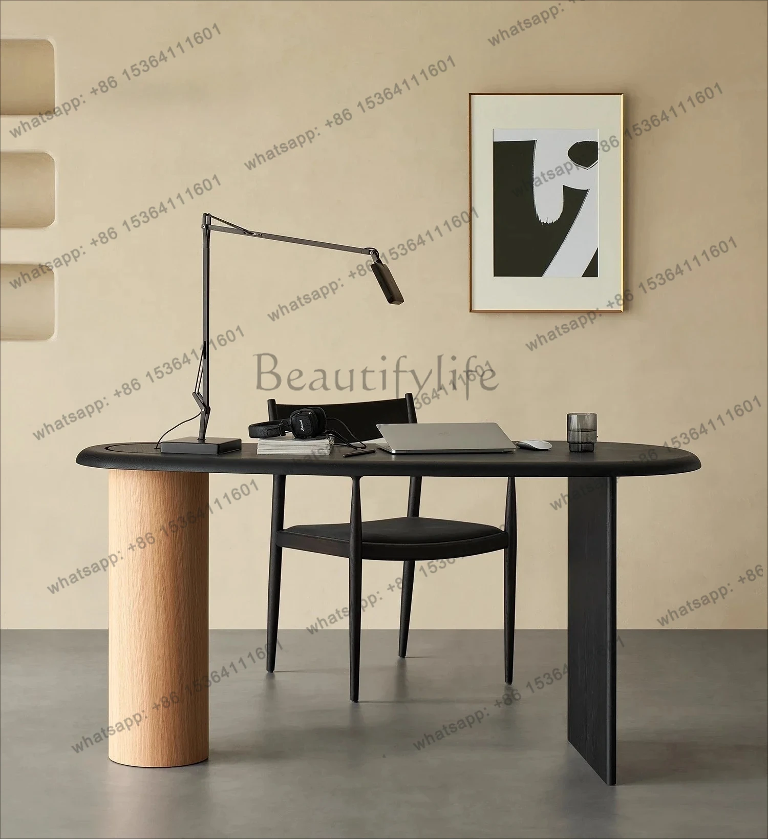Solid wood work desk Nordic simple study designer computer desk bedroom home