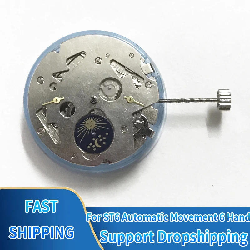 1/2 PCS For ST6 Automatic Movement 6 Hands 3/6/9 Small Seconds for Mechanical Watch Repair Replacement Accessories Spare Parts