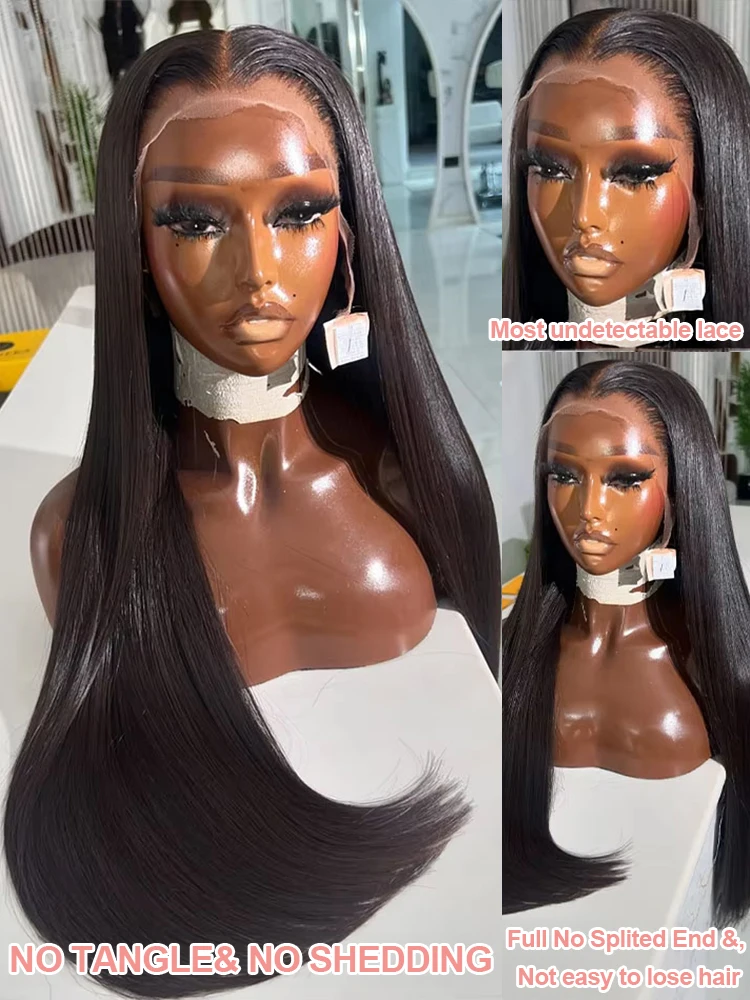 40Inch Lace Front Wig Brazilian Bone Straight Human Hair Wig Transparent 13x4 13x6 Lace Frontal Wig 360 Full Lace Wigs For Women