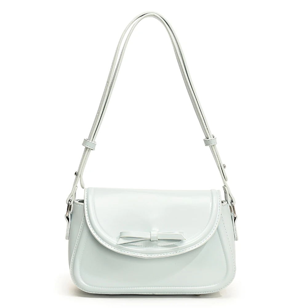 

Women Simple Shoulder Bag PU Leather Casual Tote Handbag Solid Color Travel Underarm Handbag Girls Outdoor Daily Bag
