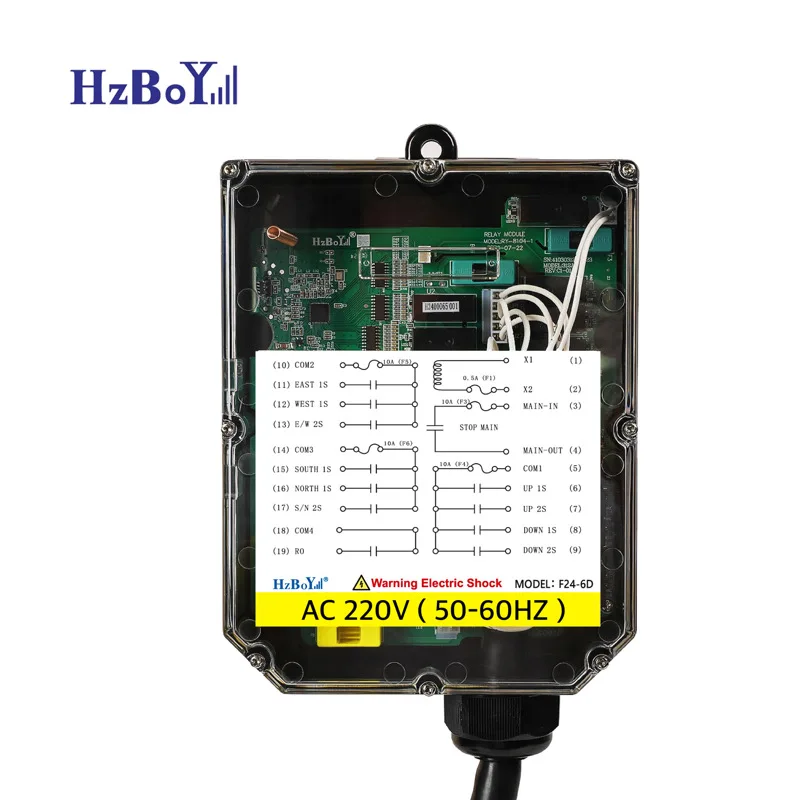 F24-6D Double Speed 6 Direction Remote Control For Overhead Crane Lift IP65 Waterproof Wireless Industrial Remote Control