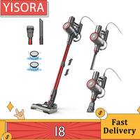 YISORA I8 Corded Vacuum Cleaner, 23kPa Powerful Suction, 0.8L Dust Cup, 6m Long Cord, 4 LED Headlights, Self-standing