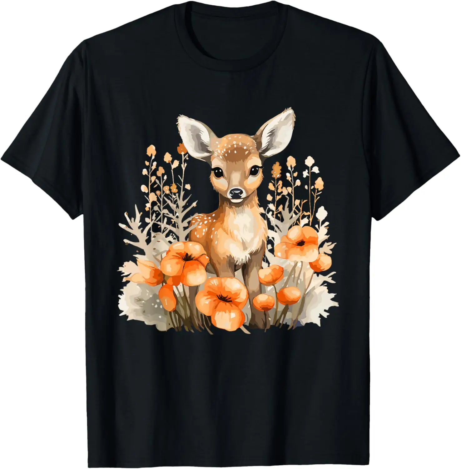 Vintage California Poppy Plant | Flower and Deer T-Shirt