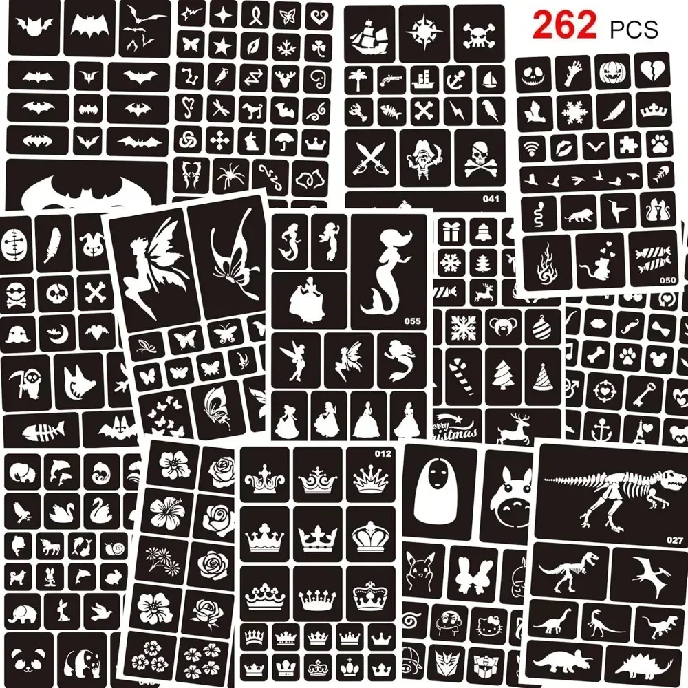 

Kids Temporary Tattoo Template, Girl Boy Flash Tattoo Kids School Show Birthday Halloween Christmas Party Gift Supplies