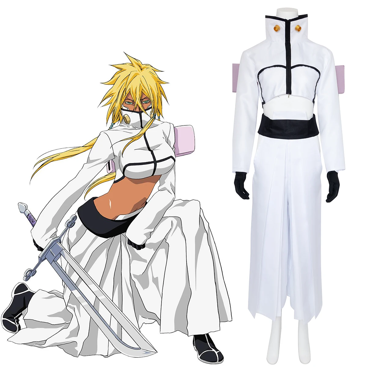 

Костюм для косплея Харрибел из 3-го сезона «Тройной меч», аниме, белое кимоно