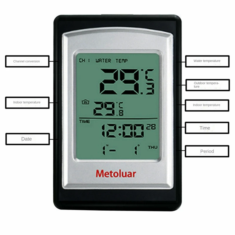 Pool Thermometer Floating Easy Read Solar Powered Indoor Thermometer Water Temperature Gauge With Indoor Thermometers