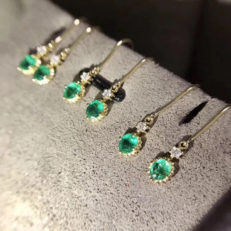 

Elegant emerald earrings sterling silver women's fashion jewelry set with green gemstones wedding bride engagement gift