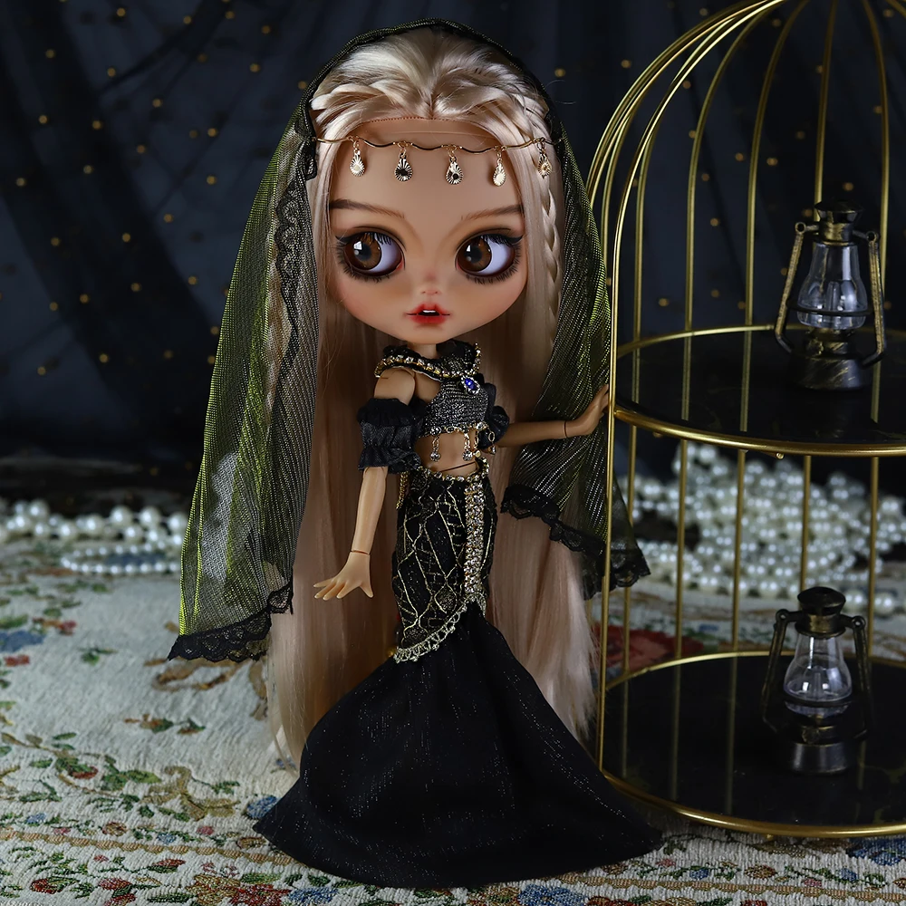 ICY DBS Blyth 1/6 Doll Set Doll Long Eyelash Sleep Doll Tan Skin Hand Painted Set Gift Toy SD