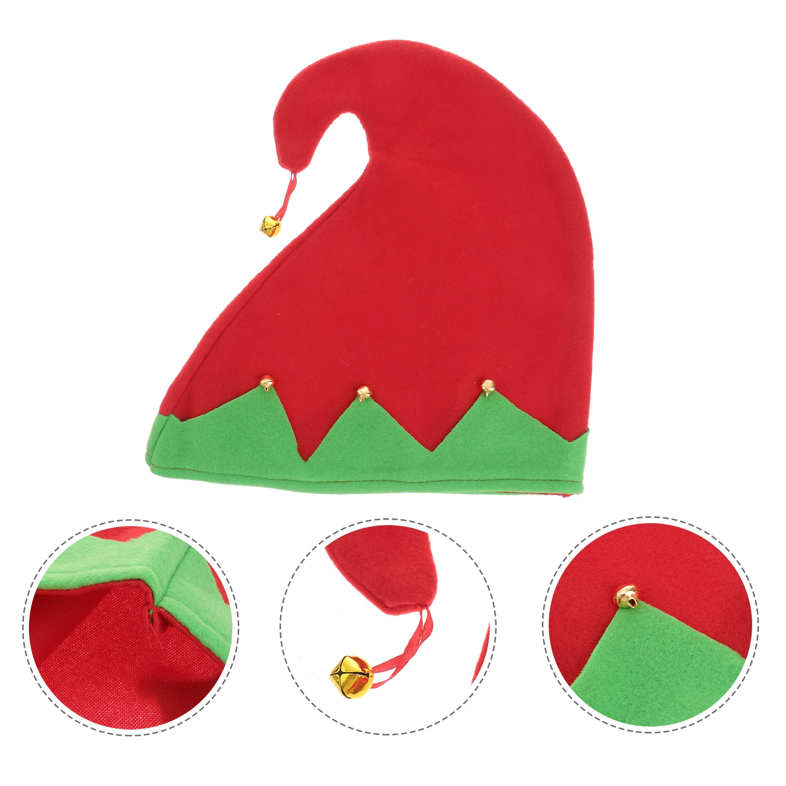 

Santa Hat Hats Clown Christmas Bell Xmas Spirit Non-woven Fabric Party Costume The