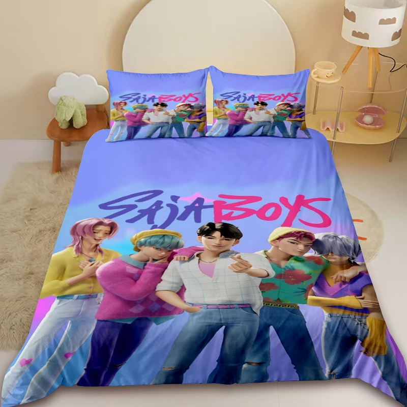 

Пододеяльник Saja Boys K-Pop D-Demon H-Hunters, пододеяльник, комплект постельного белья, подарок с 2-мя наволочками, декор для спальни Queen King, подарки