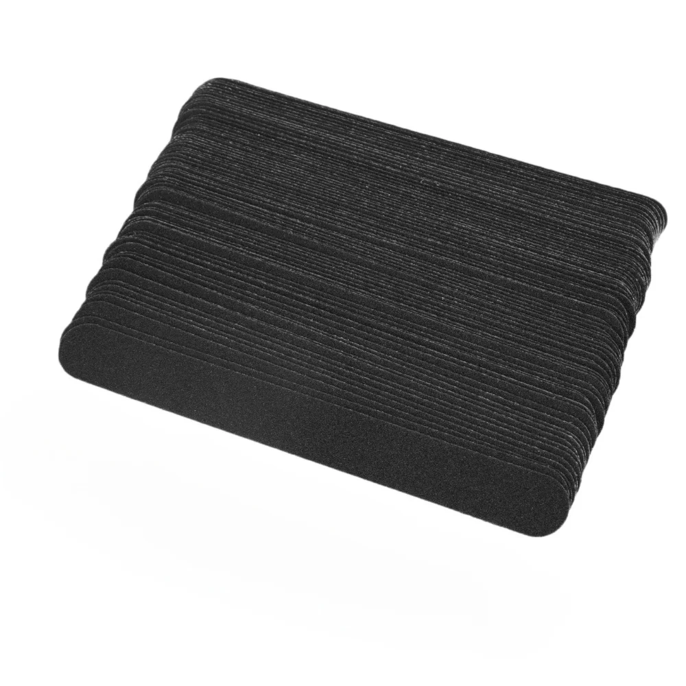 100pcs Reusable Base Plate Replacement Nail File Strip Black Sand Surface Replacement Nail File Strip Kit