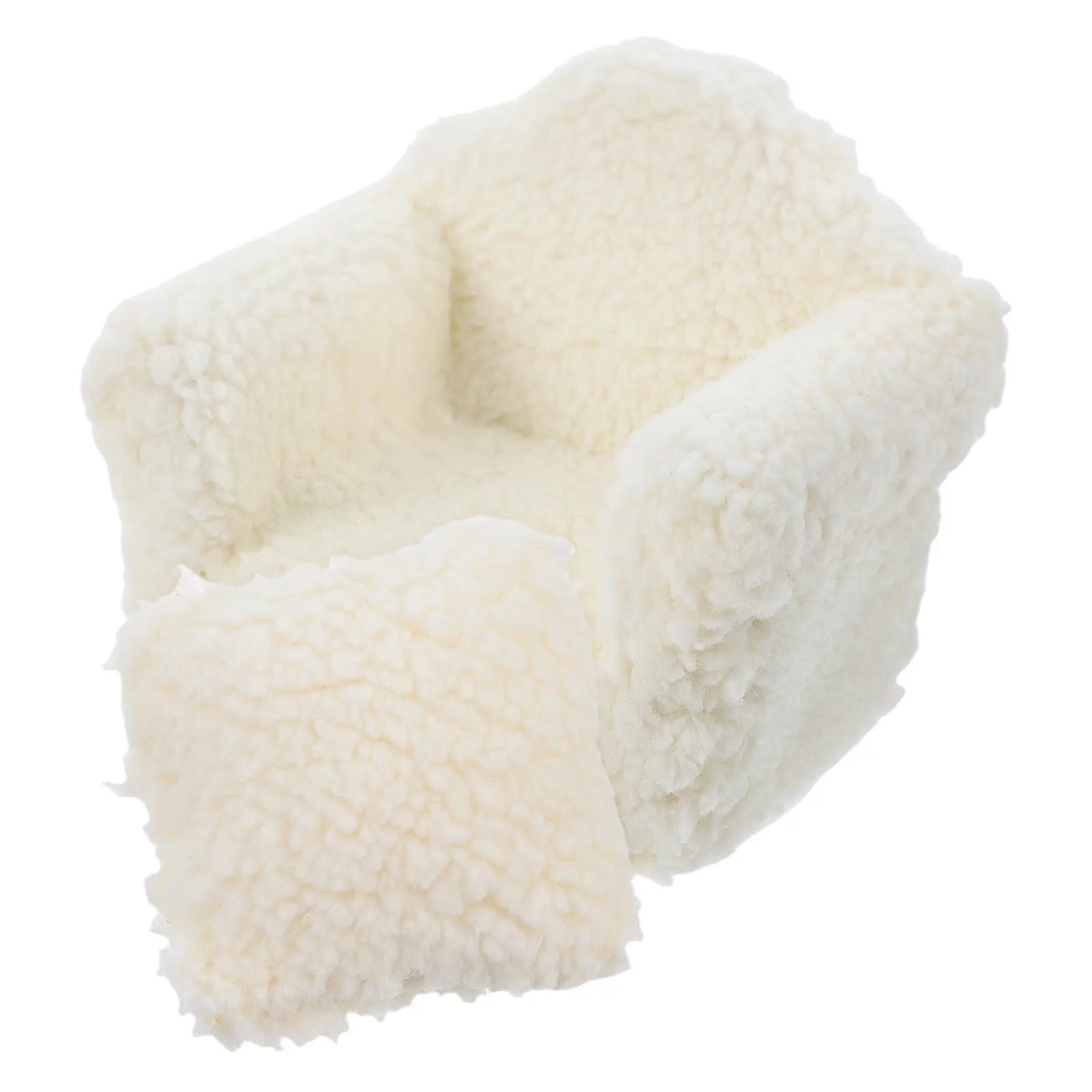 Miniature Dollhouse Sofa Pillow Single Armchair Modern Design Cozy Living Room Furniture Decorative Mini Sofa Chair