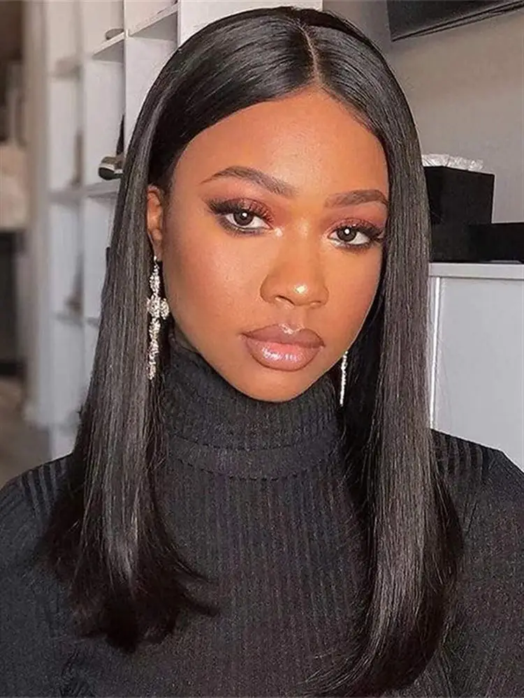 

Новый женский парик средней части BOBO, прямой матовый шелковый парик из микро-кудрявого синтетического волокна, розовая сетка, полное покрытие головы, ежедневное использование