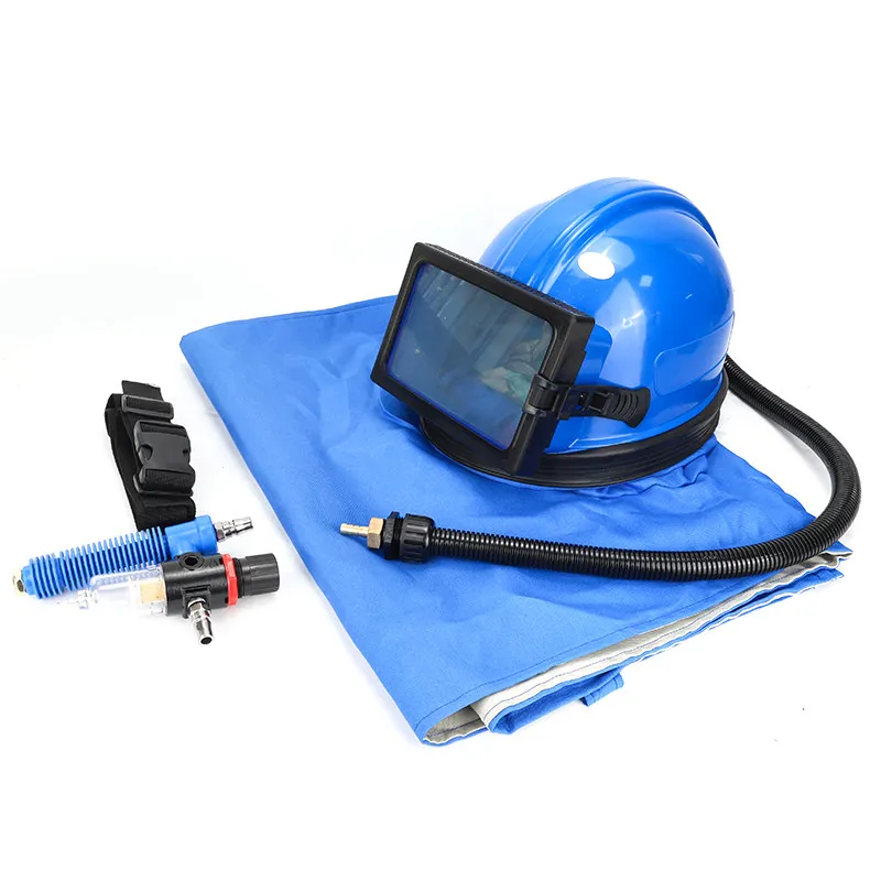 Ready to Ship Protective Helmet with Cape for Sandblasting in Extreme Temperatures