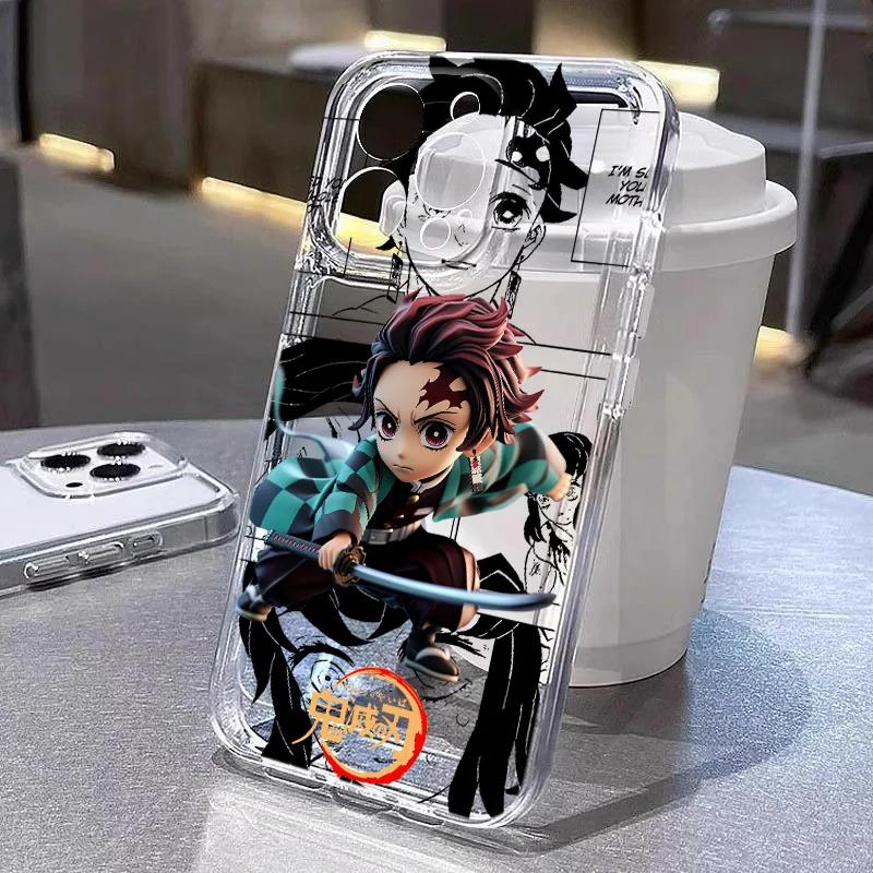 Demon Slayer Kamado Tanjirou For Realme10 9 C30 53 63 Narzo50 Find X5 Reno12 11 10 8 7 6 Pro Plus Transparent Space Phone Case