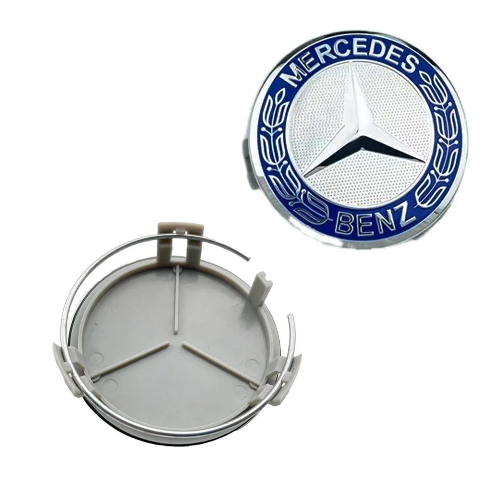 4 Stück 75mm Auto-Radnabenkappen mit Logo für Mercedes Benz AMG W204 C218 A207 C117 CLA CLS E-Klasse W212 S212 X166 W176 W205 W246