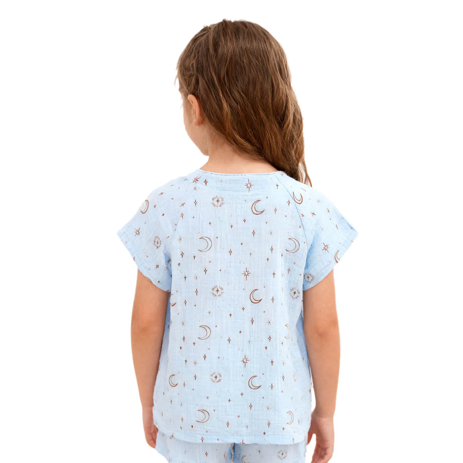 Girls Tear Away Hook-and-Loop Fastener Tops Post Surgery Magic Stickers Shirts Kids Patient Postoperative Care Recovery Clothing