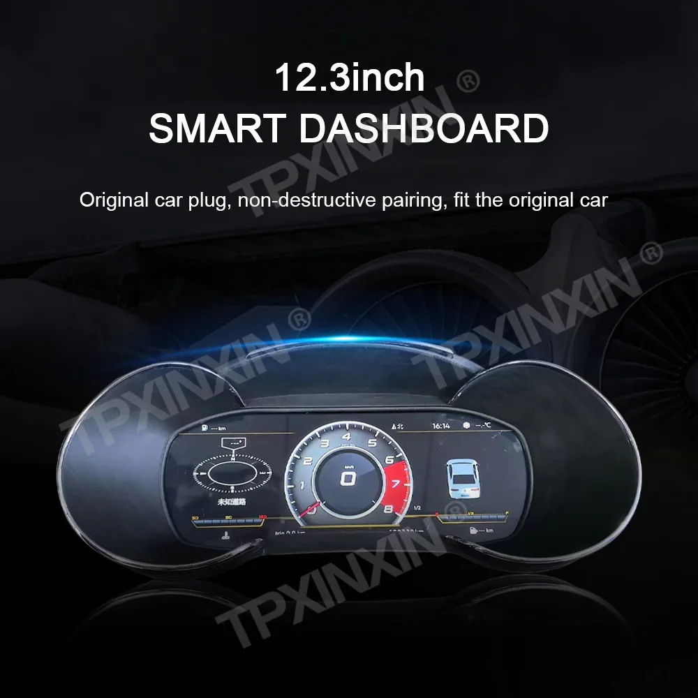 Upgrade 12.3 Inch For Audi A3 2014-2020 Car LCD Digital Instrument Cluster Smart Odometer Speedometer Linux QLED Screen Cockpit