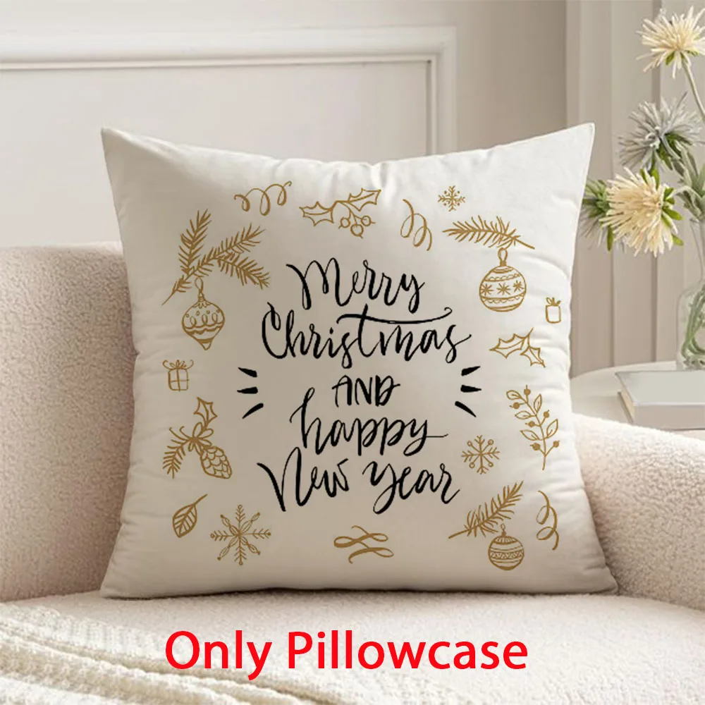 

Merry Christmas Pillow cover winter decorative 45x45 cushions cover for new year pillow case for Xmas Pillowcase
