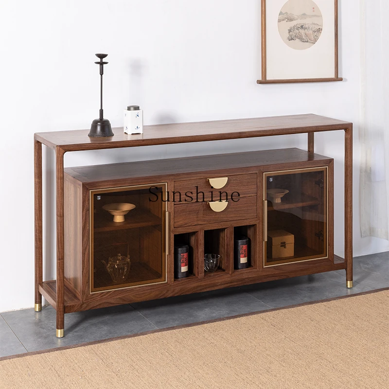 

New Chinese walnut dining side porch foyer storage shop clubhouse decoration