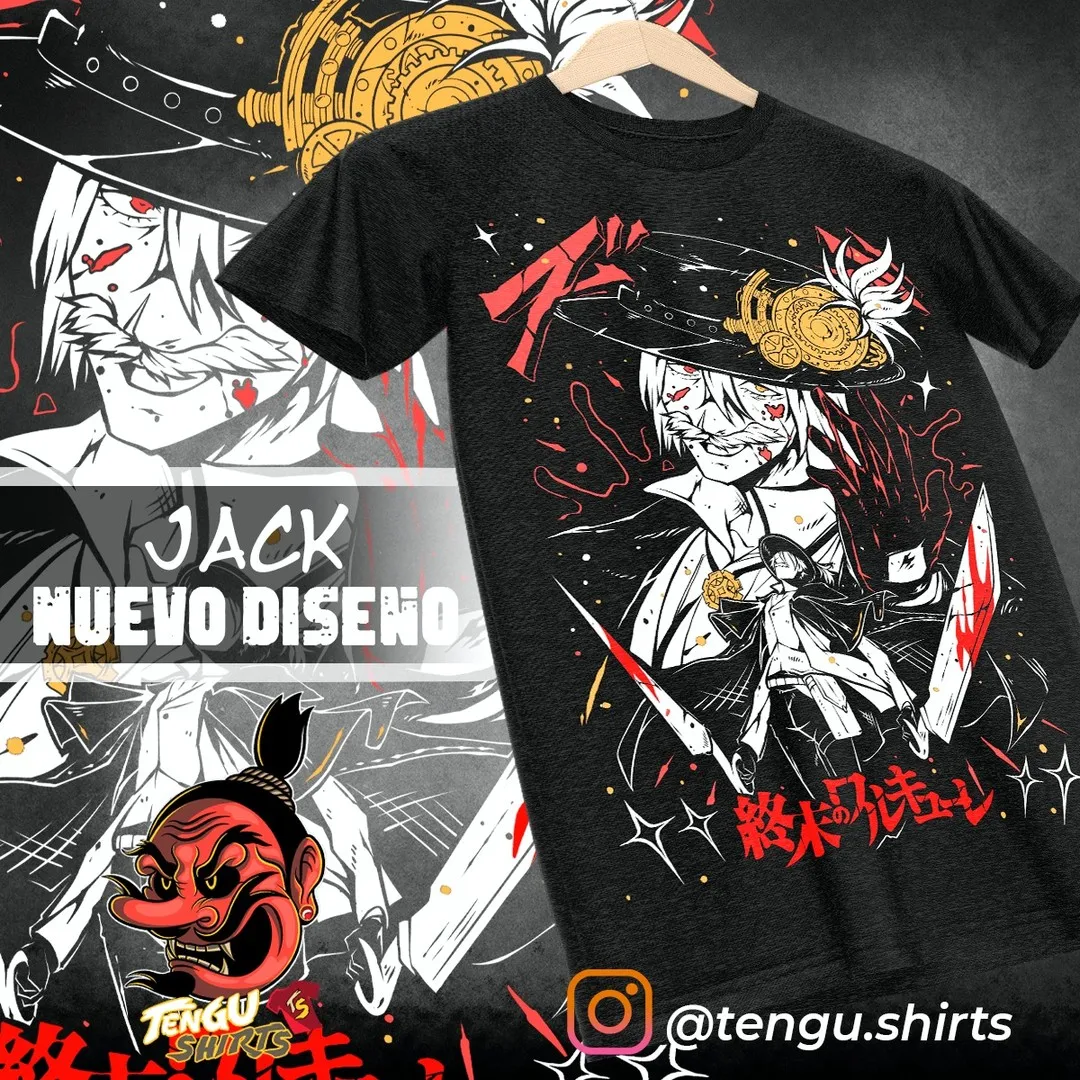 jack the ripper T-Shirt Record Of Ragnarok Buddha Anime Manga Fan Gift Girl shirt