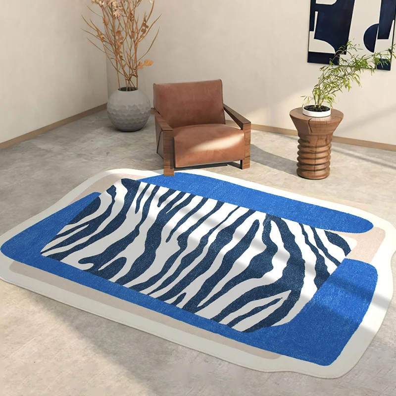 Trendy Modern Stripe IG Girly Living Room Carpet Nordic Home Large Area Bedroom Decoration Plush Fluffy High-quality Soft Rug