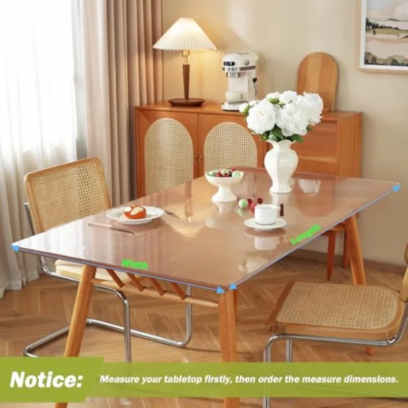 1PC Frosted Table Protector, Plastic Table Cover 1mm Thick Transparent Table Protector Pad, Vinyl Desk Mat Desk Pad