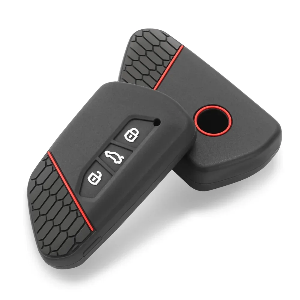 Silicone Car Key Cover For VW Volkswagen Golf 8 MK8 ID.3 ID.4 Cupra Skoda Octavia A8 SEAT Leon MK4 2020 2021 Formentor Tarraco