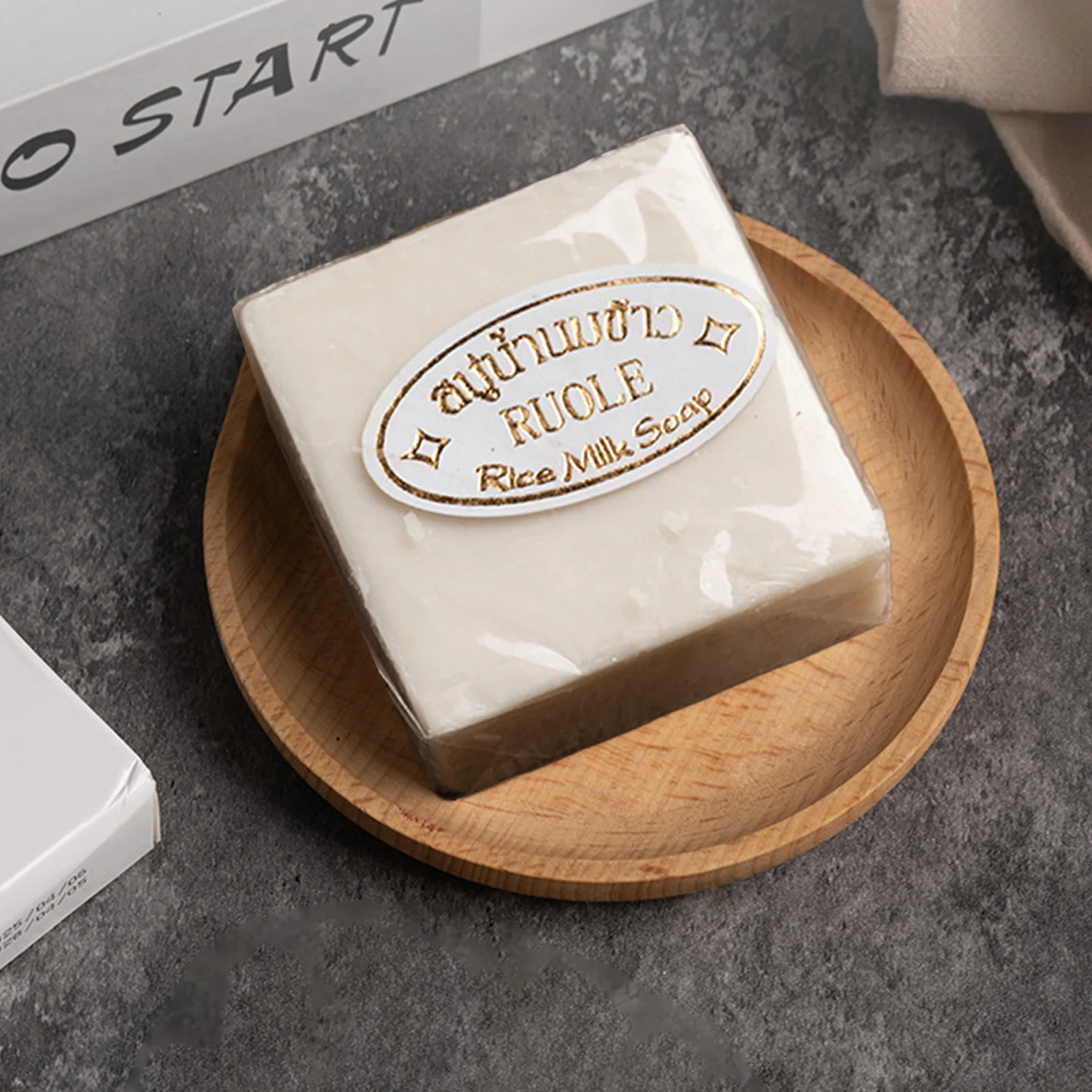 1/2pcs Thailand Rice Milk Soap Original Wholesale Handmade Soap Rice Milk Cleaning Soap Goat Milk Soap Rice Soap for Skin Care