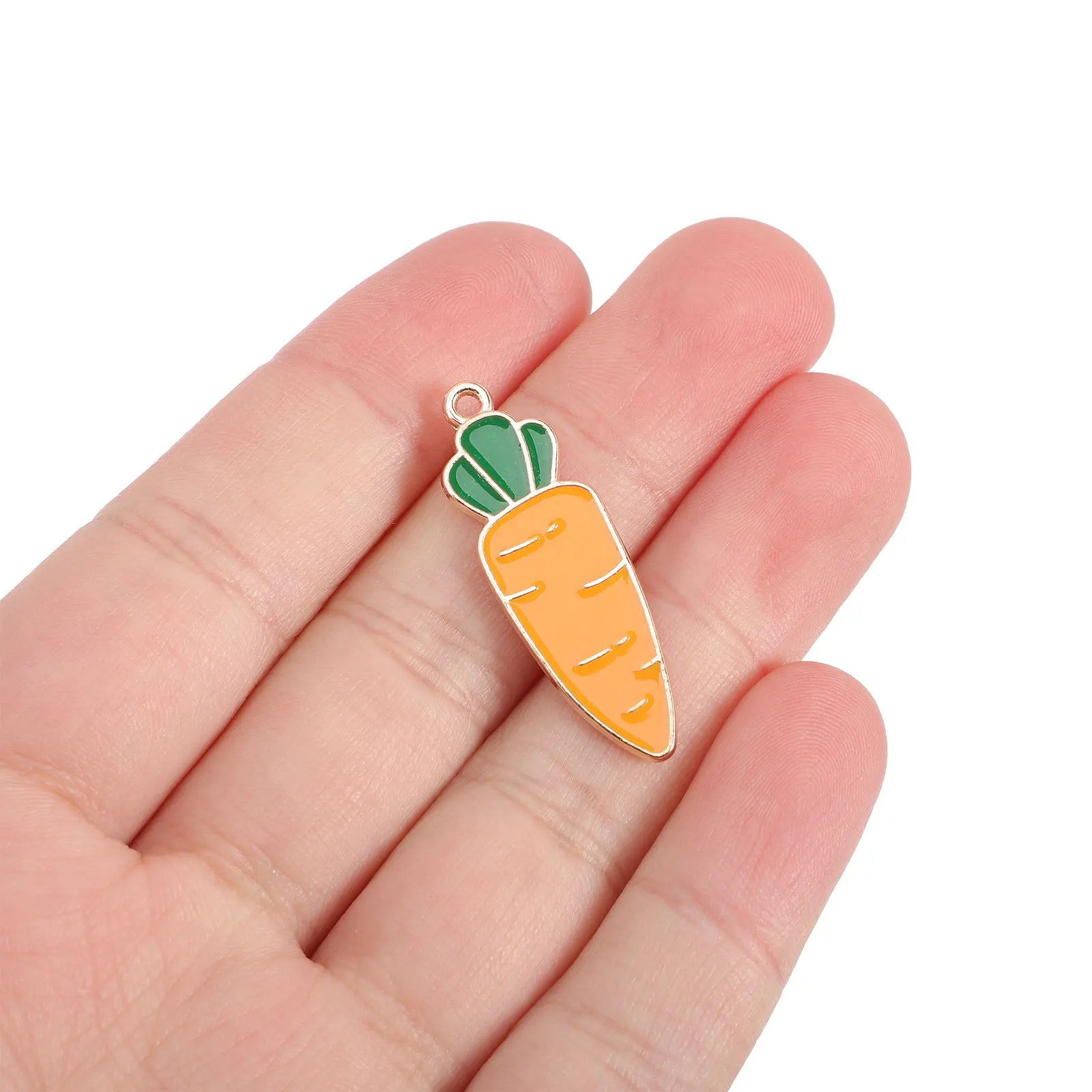 

20 шт. прочных металлических подвесок-морковок для рукоделия, набор для изготовления украшений: ожерелья, серьги, брелоки, пасхальные подарки, пасхальные подвески-морковки