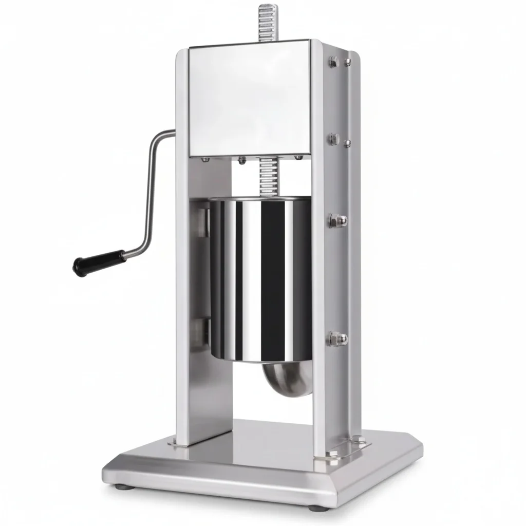

Manual Meat Grinder, 10L 304 Stainless Steel Sausage Stuffer, Commercial Vertical Sausage Filler, Meat Processing Equipment